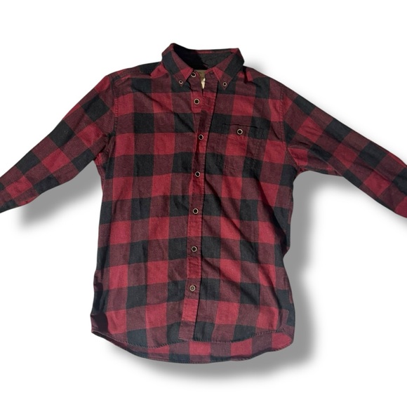 Weatherproof Vintage Cream and Orange Label Red/Black Classic Plaid Long Sleeve - Picture 7 of 16